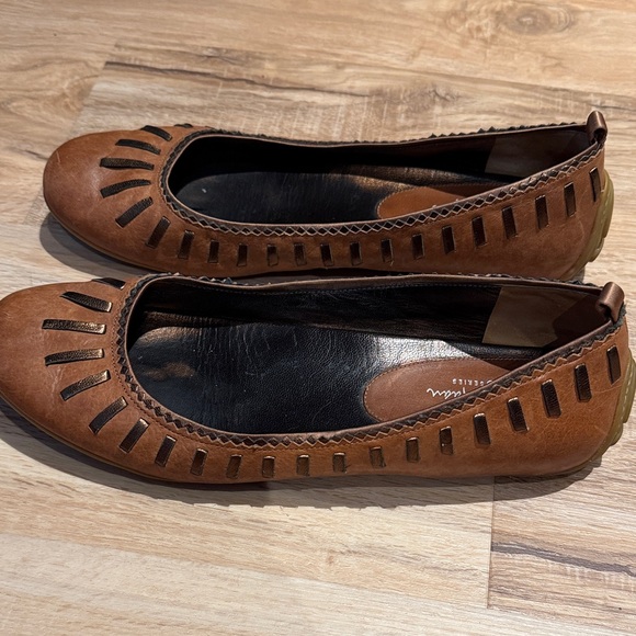 Cole Haan Nike Air Brown Leather Ballet Flats - Picture 4 of 4